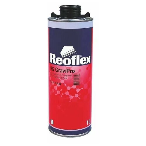 Антигравий черный HS 1л REOFLEX (каучуковый) / Антикоррозийная защита (обработка) для авто HS GraviPro / Антикоррозийное покрытие RX N-09/1000 black