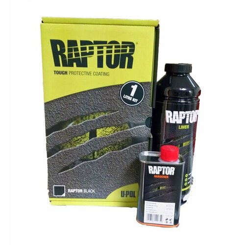 Покрытие защитное повышенной прочноcти RAPTOR (3:1) Черное 0,75+отверд 0,25л компл U-POL