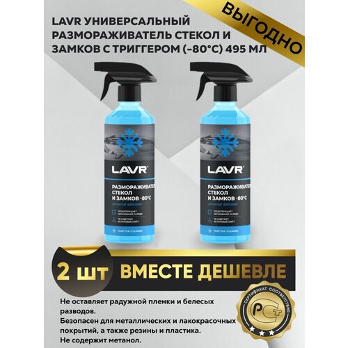 Размораживатель замков автомобиля от замерзания 500мл 2 шт