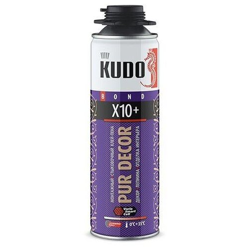 Клей-пена монтажный и стыковочный профессиональный PUR DECOR X10+ 650мл. "Троль-авто"