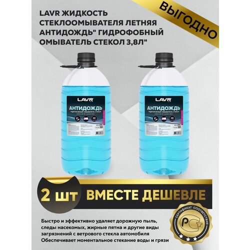 Омыватель стекол Антидождь 3,8л, 2шт