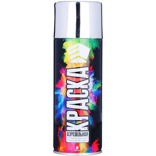 Ермак краска аэрозоль 400мл, хром (9004/cs)