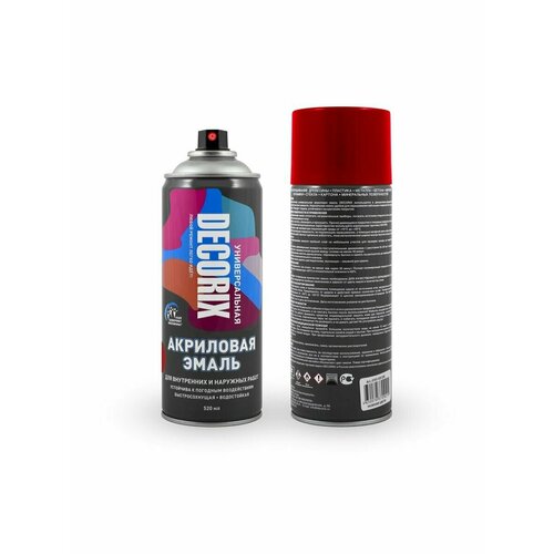 Эмаль аэрозольная акриловая 520мл Decorix - 2