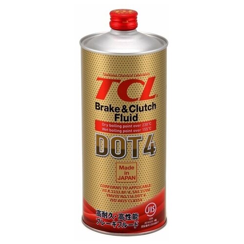 Тормозная жидкость TCL DOT 4, 1л артикул 00833