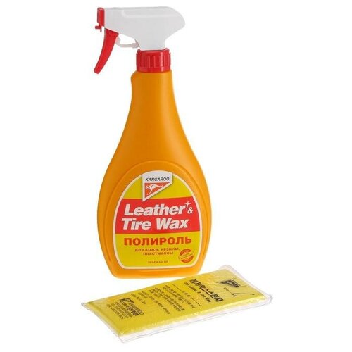 Kangaroo Полироль Leather & Tire Wax для кожи, резины и пластмассы, 500 мл