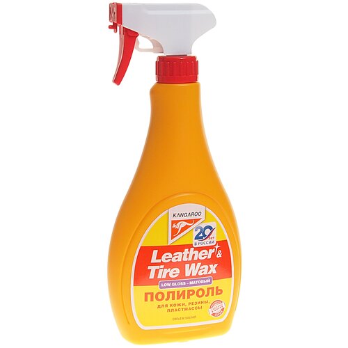 Полироль матовый Leather & Tire Wax Low Gloss, 500мл