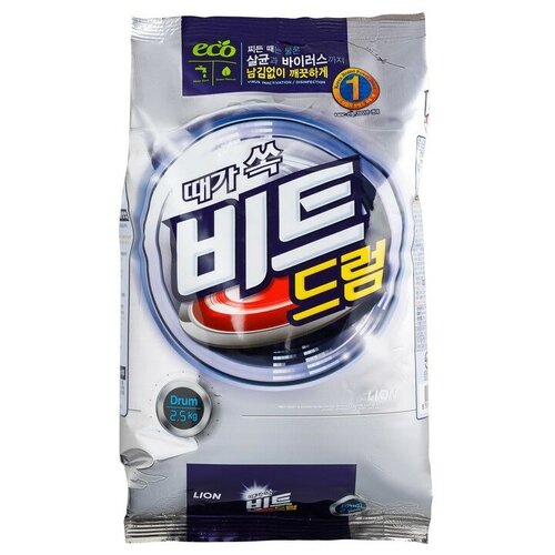 LION Стиральный порошок CJ Lion Beat Drum с пальмовым экстрактом, автомат, дой-пак, 2,5 кг