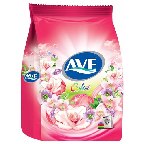 Ave Стиральный порошок AVE, для автоматической стирки цветных вещей, 1500 г