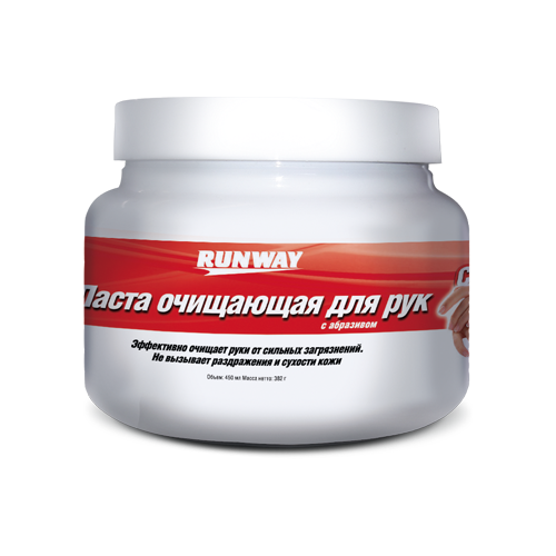 Очиститель рук Runway, с абразивом, банка, 450 мл RW3061 (4 шт)
