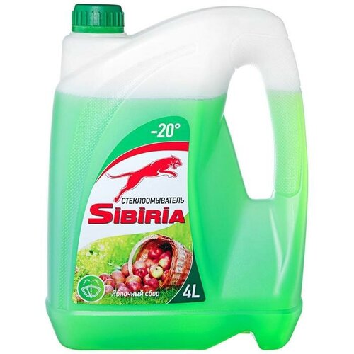 Жидкость стеклоомывающая зимняя Sibiria Яблоко, -20С, 4 л SIBIRIA - 1