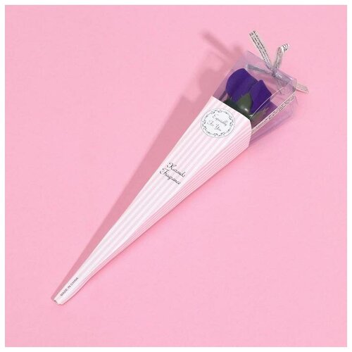 Мыльная роза, фиолетовая в картоне, 1 шт.