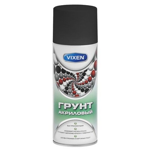 Грунт Универсальный Акриловый, Vixen Черный, Аэрозоль 520 Мл Vx-22001 Vixen арт. VX-22001