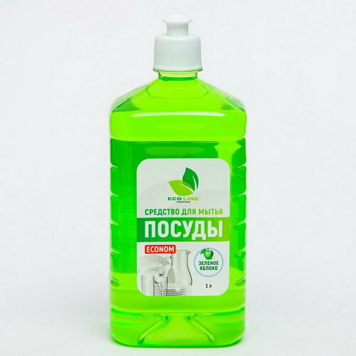 Средство для мытья посуды "ECONOM зелёное яблоко", 1 л