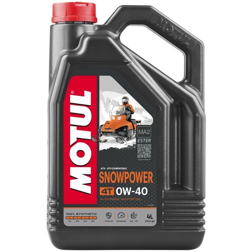 Моторное масло для снегоходов Motul SNOWPOWER 4T 0W-40 синтетическое 4 л