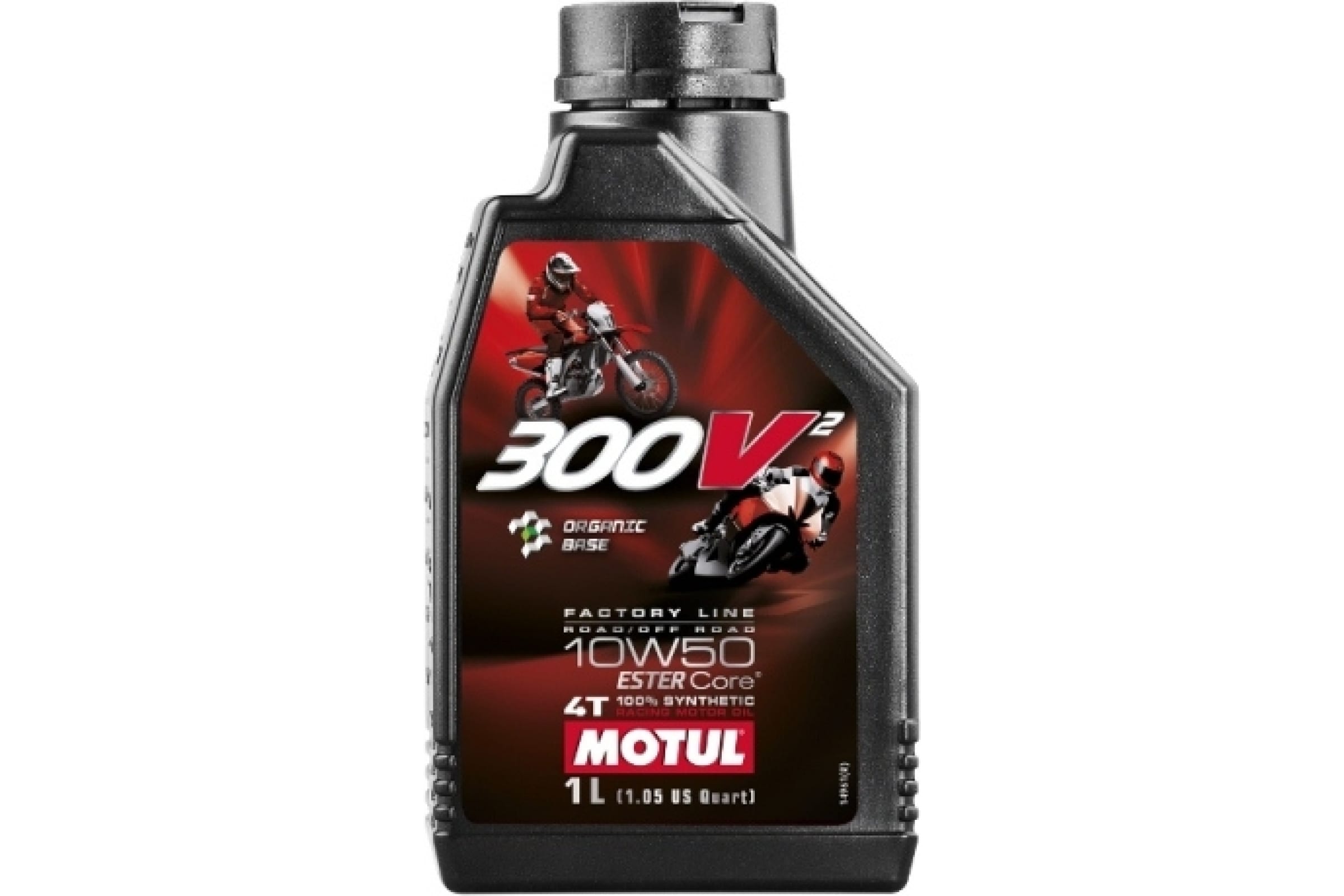 MOTUL Моторное масло для мотоциклов 300V 4T FACTORY LINE 10W50 1л 108586