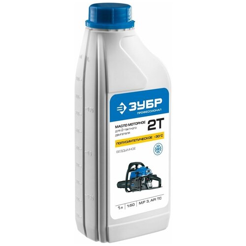 Масло полусинтетическое двухтактное Зубр Профессионал 1 л