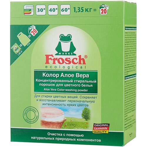 Стиральный порошок Frosch Колор Алое Вера, 1.45 кг