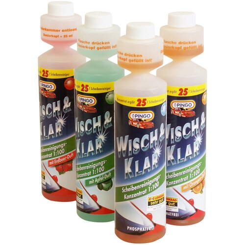 Pingo Высококонцентрированный очиститель стекол , с ароматом земляники, флакон 250 мл. 00787 2