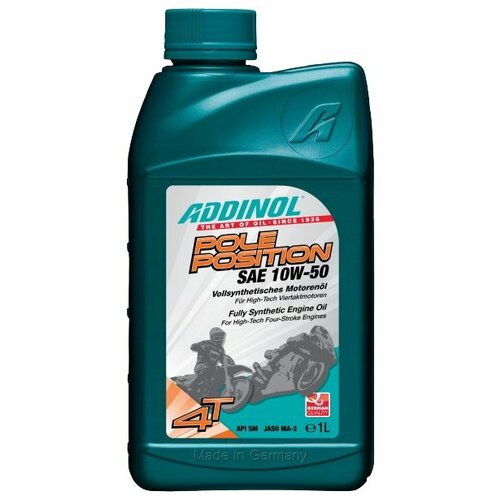 ADDINOL Масло Мотор. Синт. Для 4-Х Тактных Двиг. Addinol Pole Position 10w-50, 1л