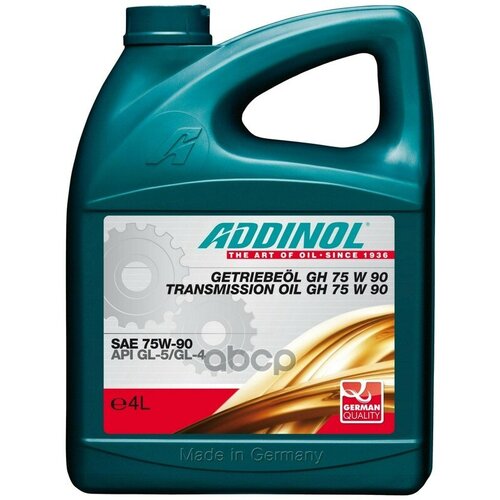 Addinol Getriebeöl Gh 75W90 Gl-5/Gl-4 Жидкость Трансмиссионная (4L) ADDINOL арт. 4014766250223