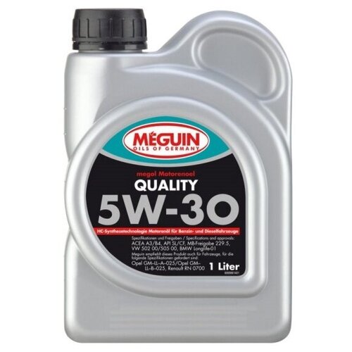 Моторное масло MEGUIN Megol Motorenoel Quality 5W-30 CF/SL A3/B4, НС-синтетическое 1 л