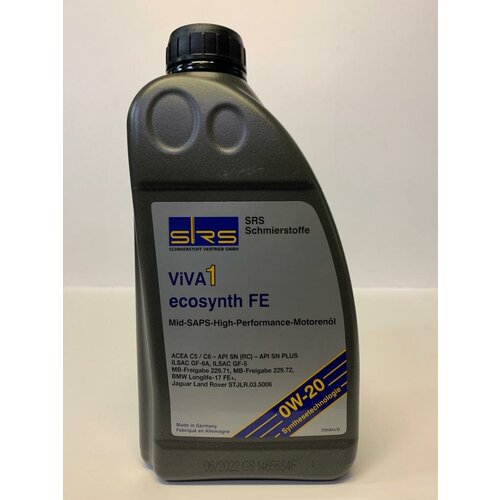 Моторное масло SRS VIVA 1 Ecosynth FE 0w20 1л.