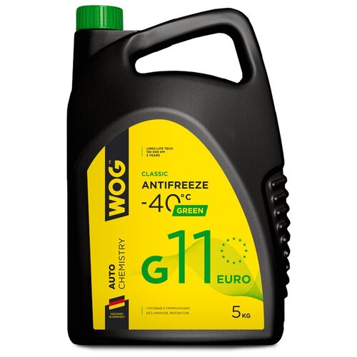 Антифриз G11 (-40) Гибридный Wog, 5кг. WOG арт. WGC0104