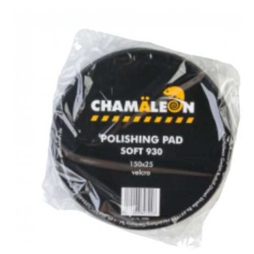 Круг полировальный на липучке черный мягкий (150x25 мм) Chamaeleon 49300