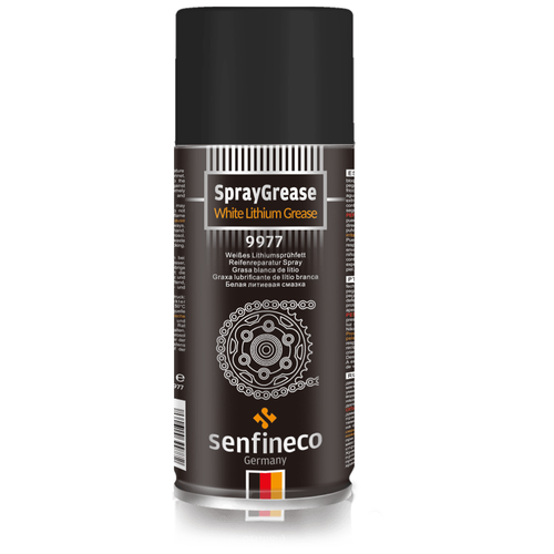 Белая синтетическая литиевая смазка Senfineco SprayGrease White lithium grease 450 мл. арт. 9977
