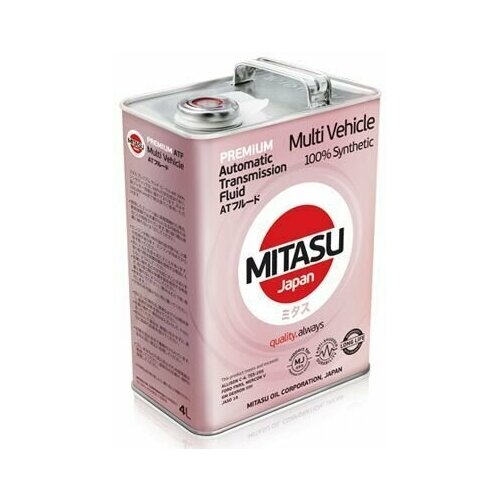 MJ3284 Масло трансмиссионное синтетическое "PREMIUM MULTI VEHICLE ATF", 4л MITASU
