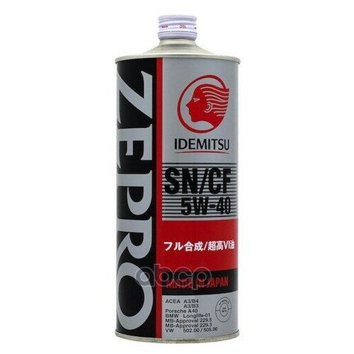 IDEMITSU Idemitsu Zepro Euro Spec Sn/Cf 5w40 Моторное Масло Синт. (Железо/Япония) (1l)