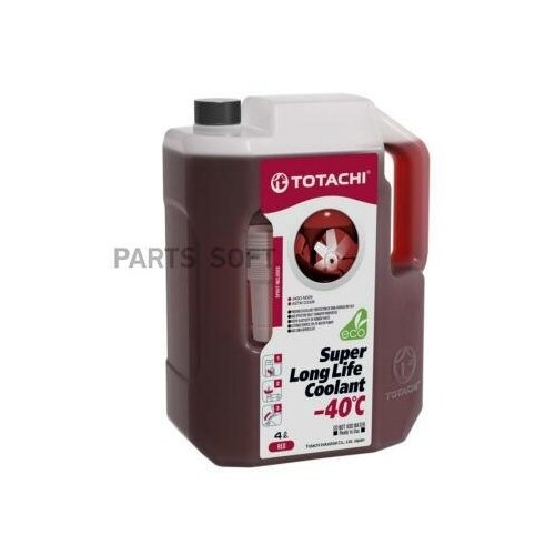 Жидкость Охлаждающая Низкозамерзающая Totachi Super Long Life Coolant Red -40c 4л TOTACHI арт. 41804