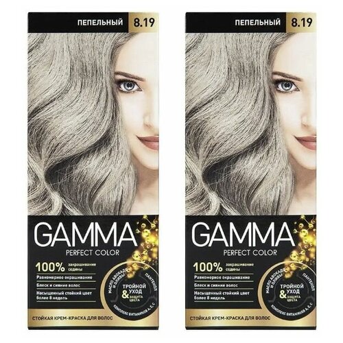 Gamma Perfect Color Краска для волос "Пепельный 8.19",50 мл,2шт