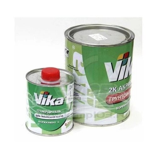 Грунт акриловый "VIKA" 2K 3+1 HS (1 л) (черный) (комлект + отвердитель 250 мл)