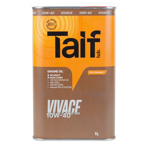 Моторное масло TAIF VIVACE 10W-40 1L