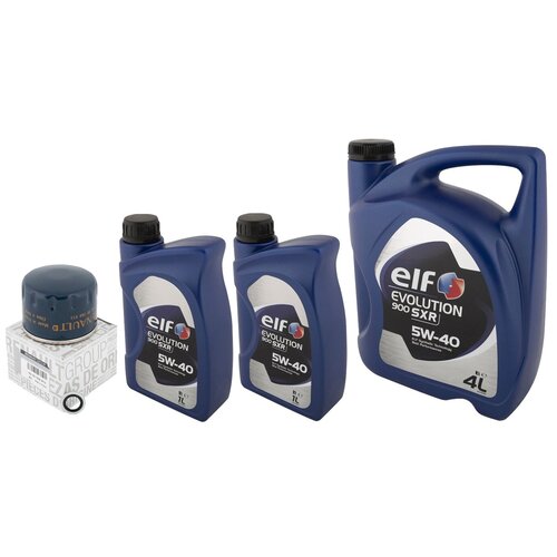 Набор для замены масла в двигателе Renault Kaptur и Duster 2.0 л. F4R (с ELF 5W-40 11100501 и оригинальным масляным фильтром 8200768913)