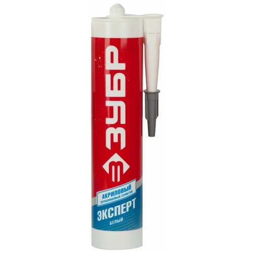 ЗУБР Герметик акриловый ЗУБР "эксперт" белый, универсальный, 280мл