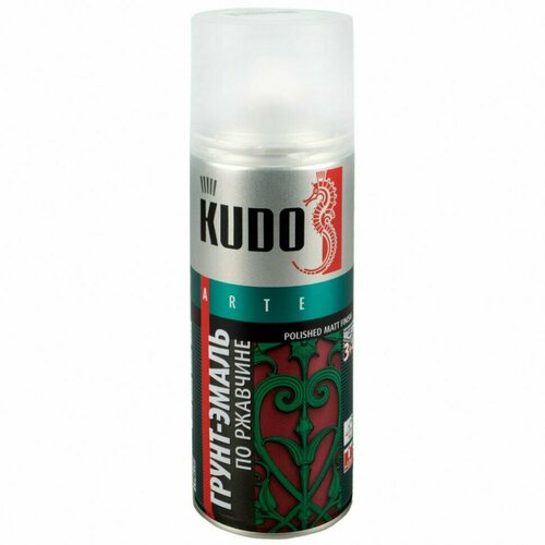 Эмаль-грунт аэрозольная KUDO по ржавчине белая 520мл(6)