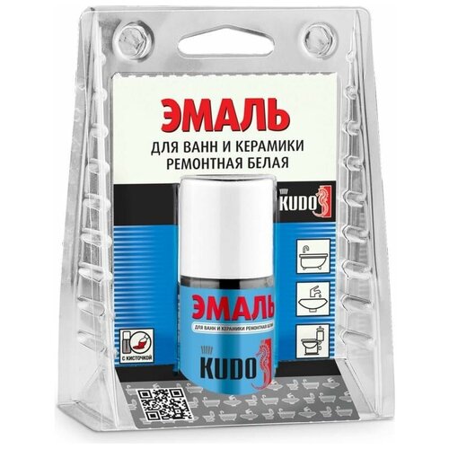 Эмаль Для Ванн (Белая) Флакон С Кисточкой 15 Мл. Kudo Ku-7k1301 Kudo арт. KU-7K1301
