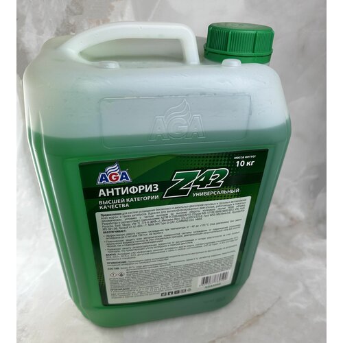 Антифриз "Aga" зеленый 10кг -42С +123С охлаждающая жидкость