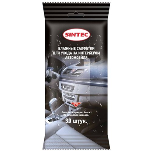 Влажные салфетки для ухода за интерьером Sintec (314196)