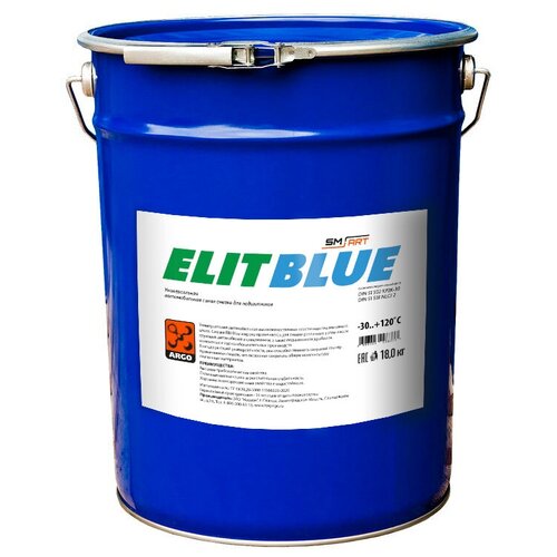 Смазка синяя универсальная автомобильная Elit Blue EP2 евроведро 18 кг