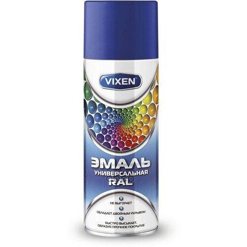 Краска-Спрей Vixen Vx-15005 Эмаль Универс. Синяя 520Мл Ral5005 (12Шт/Уп) Vixen арт. VX15005