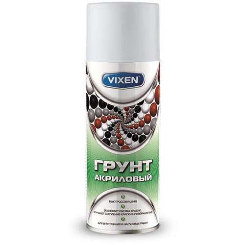 Грунт универсальный акриловый, vixen белый, аэрозоль 520 мл vx-22000