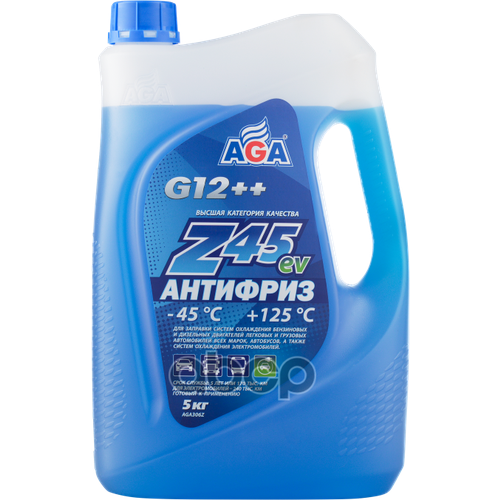 Антифриз Готовый К Применению Синий -45С 5 Кг G-12++ Aga Antifreeze Aga-Z45ev Premix_мо AGA арт. aga306z
