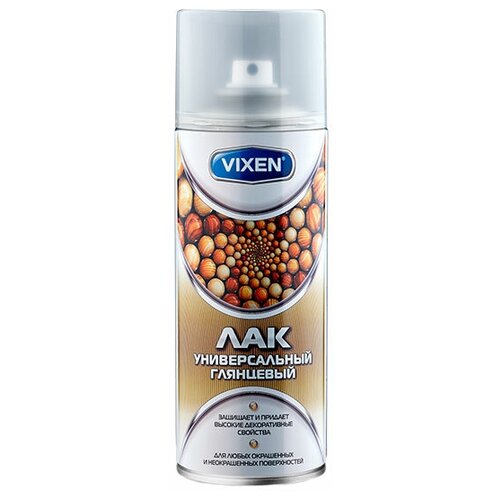 Лак Универсальный Глянцевый, Vixen Аэрозоль 520 Мл Vx-24000 Vixen арт. VX-24000