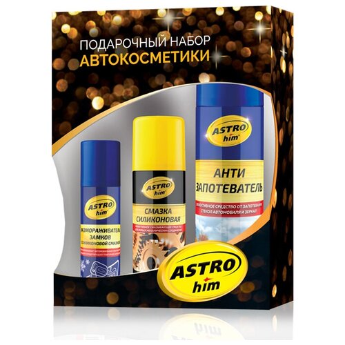 Подарочный набор Astrohim Ас-5117 антизапотеватель, размораживатель замков, силиконовая смазка 54776
