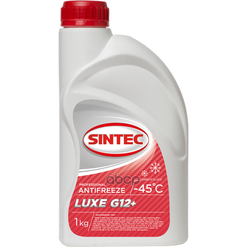 Антифриз G12 Sintec Lux-Oem Готовый 1Кг -45°С Красный Sintec Арт. 613502 SINTEC арт. 613502