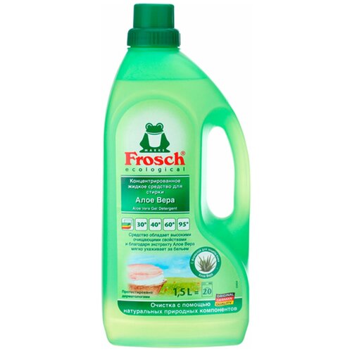 Frosch Жидкое средство для стирки белья, Алоэ Вера, 1,5 л
