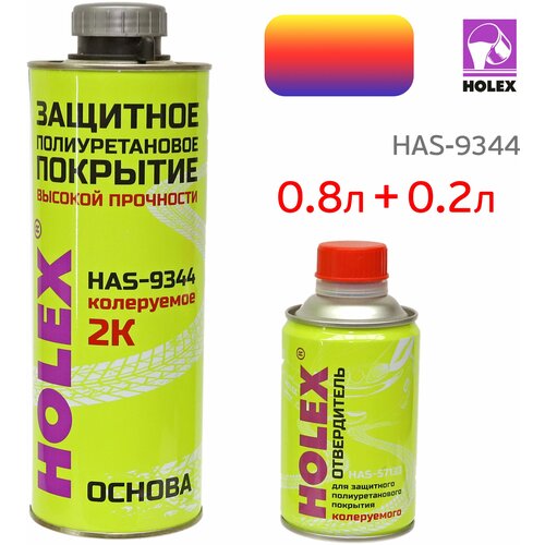 Покрытие раптор Holex HAS-9344 колеруемое 1л комплект